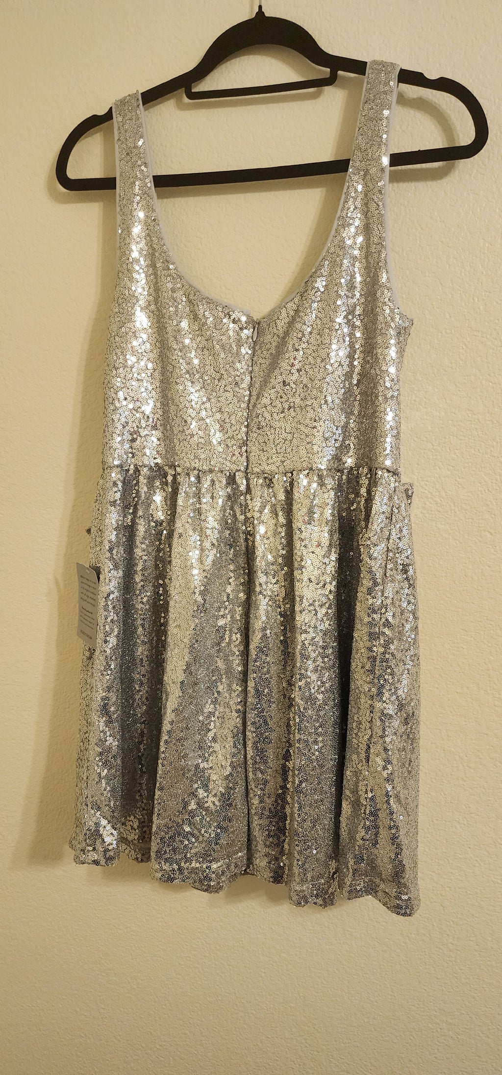 DBORRA Lush Silver Sequin Dress