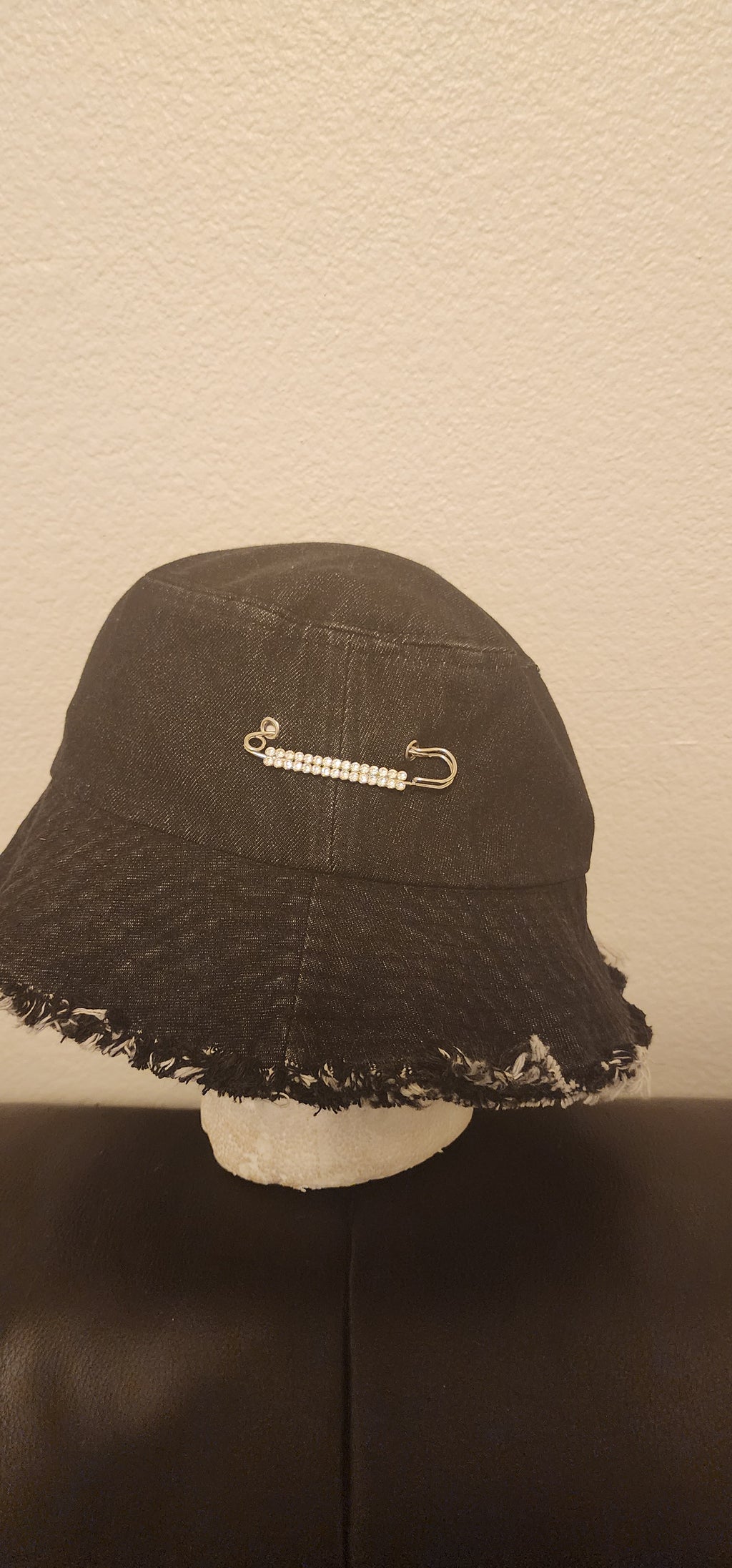 Black Denim Bucket Hat