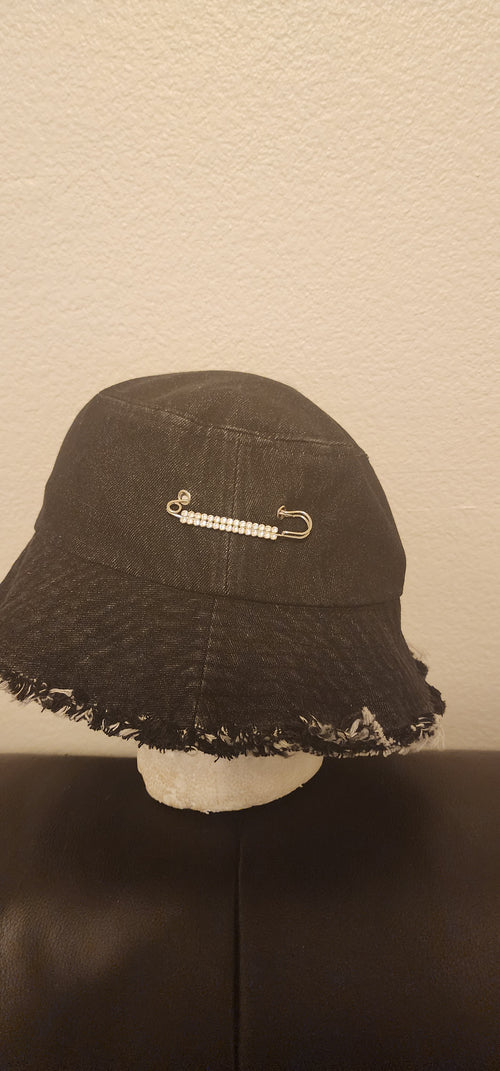 Black Denim Bucket Hat