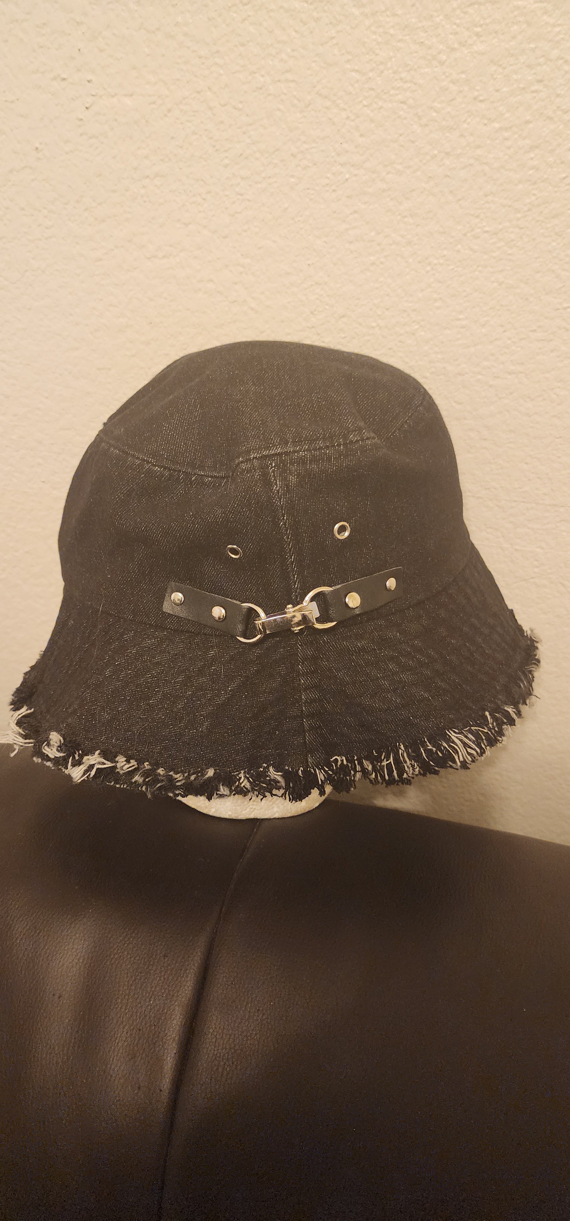 Black Denim Bucket Hat