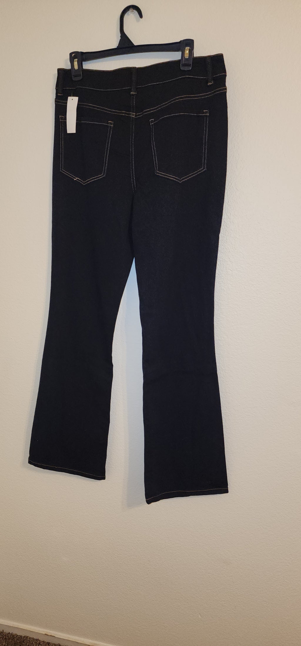 Navy Blue High Waist Wide Leg Jeans
