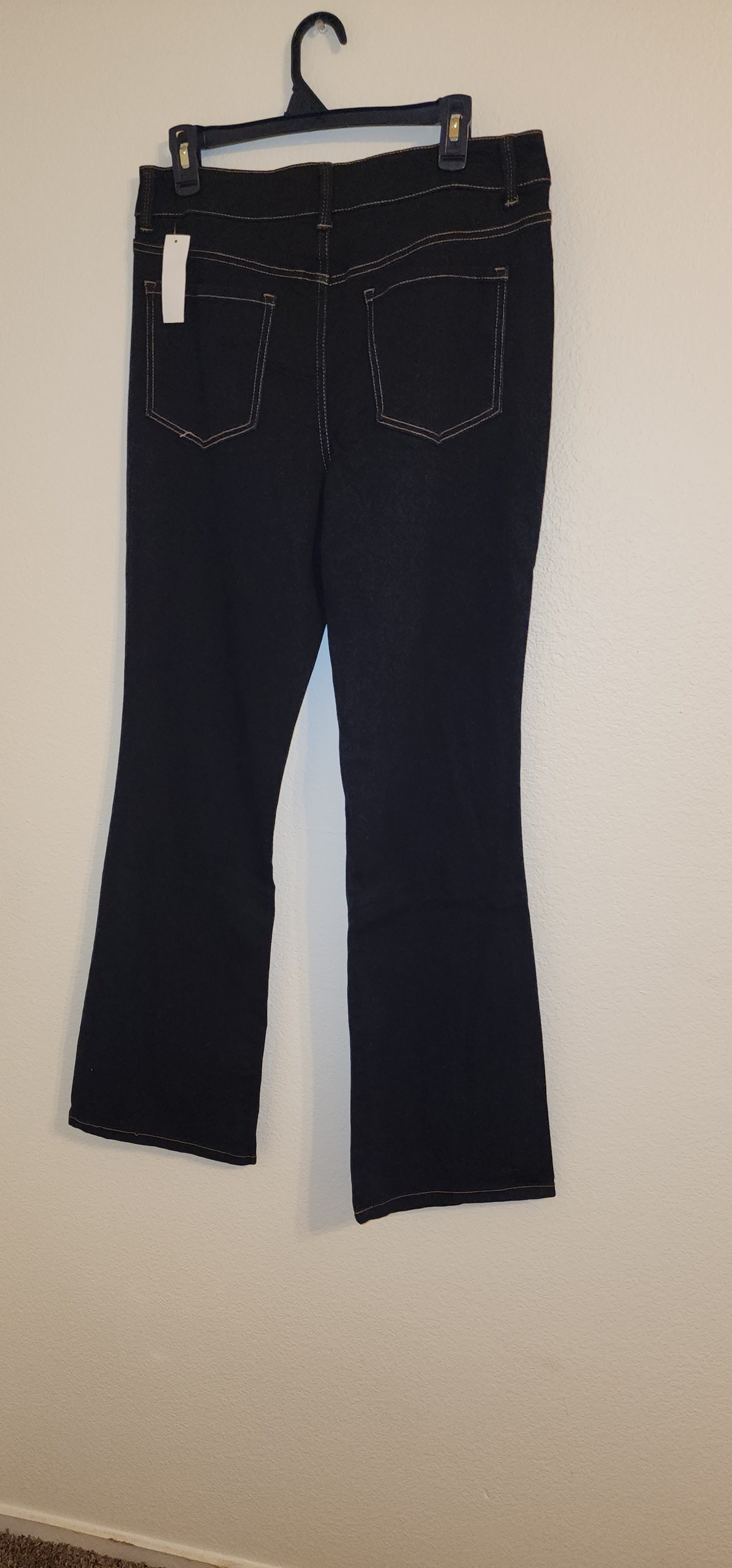 Navy Blue High Waist Wide Leg Jeans