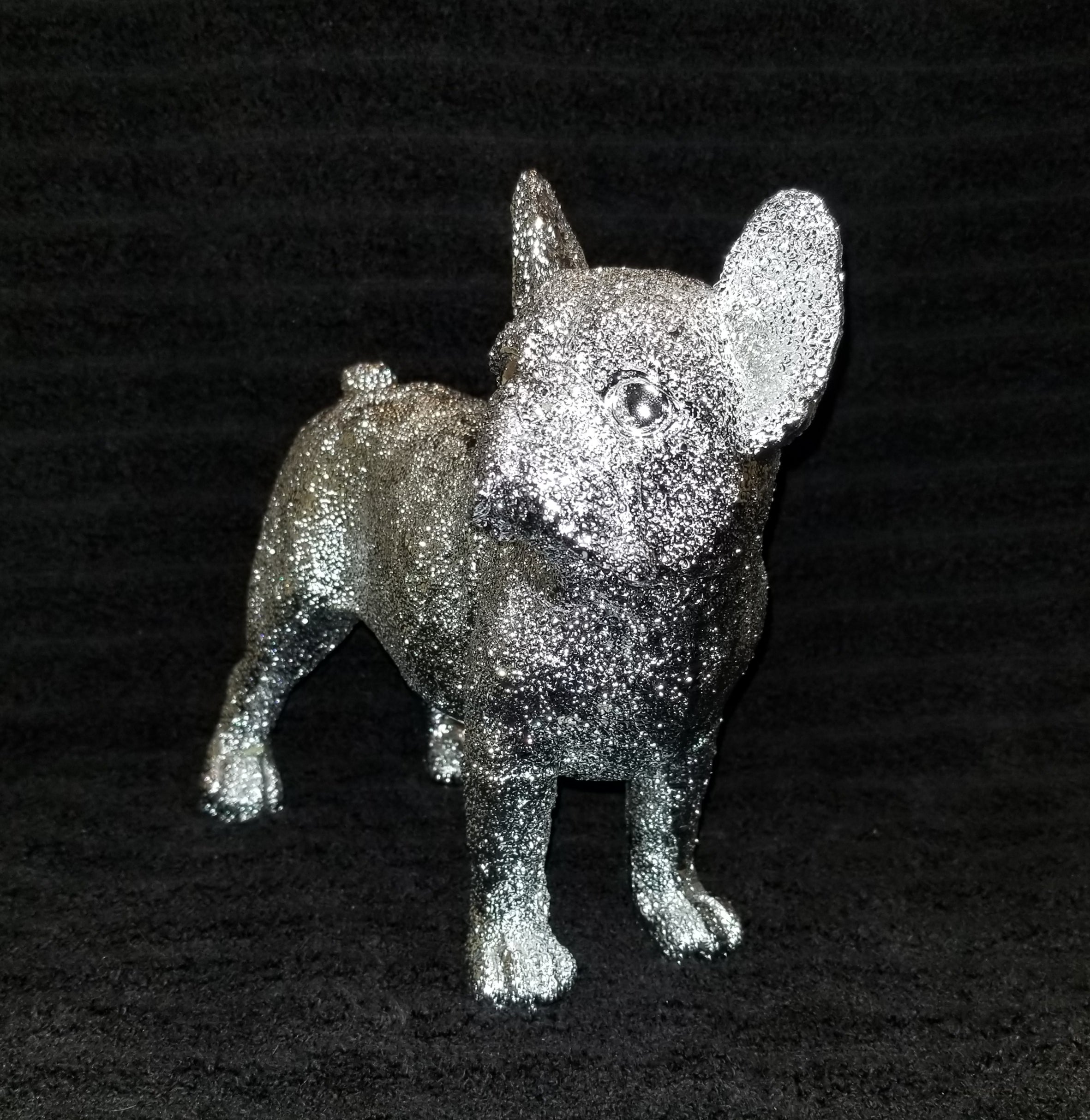 Silver Puppy Dog Figurine – Decorative Show Piece