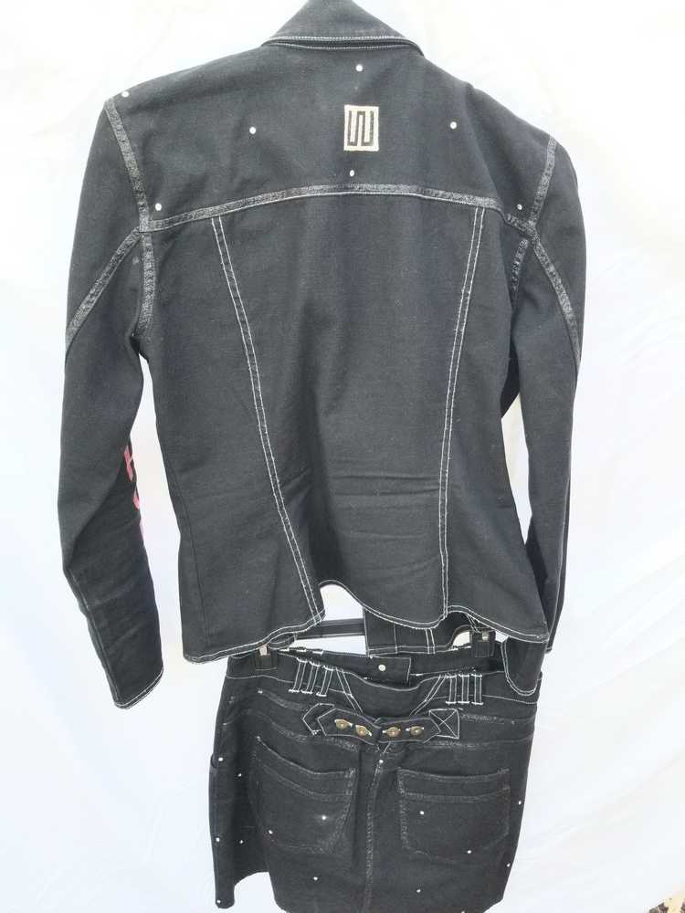 Wan Ali Designer Black Denim Two-Piece Set