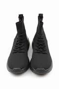 Black Sock Boots - Front White Wall