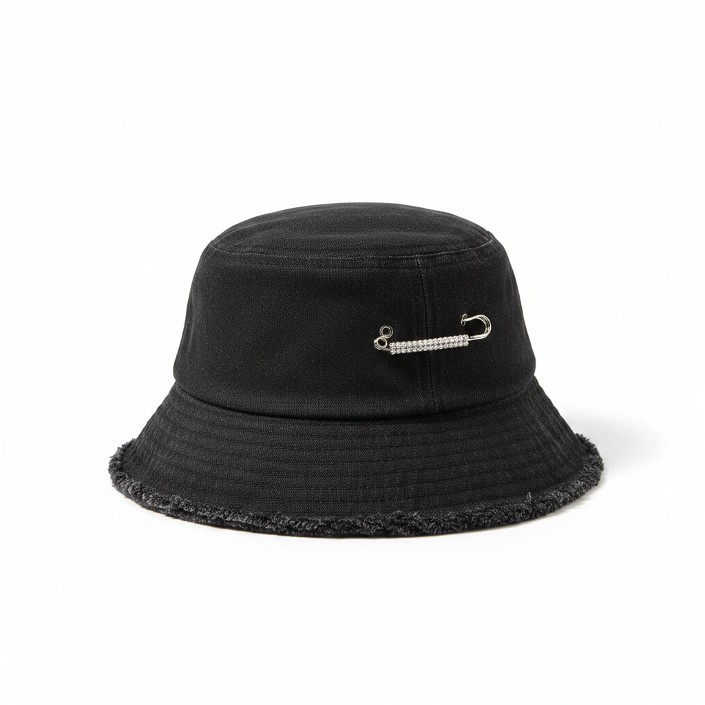 Bucket Hat Pearl Pin – White Background
