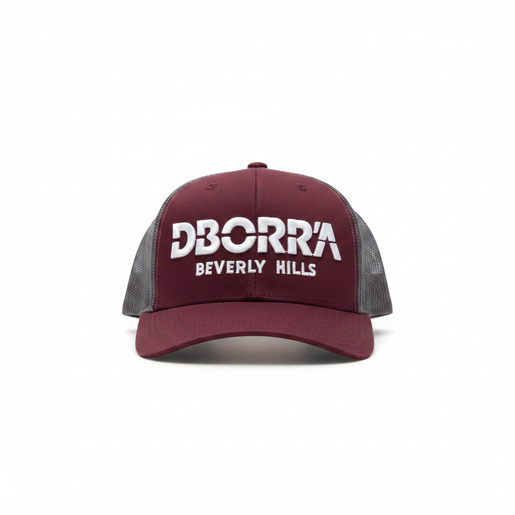 Burgundy Snapback Front – White Background
