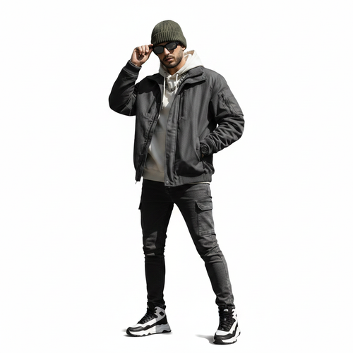 Classic Beanie Model – White Background