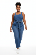 Denim Jumpsuit Model