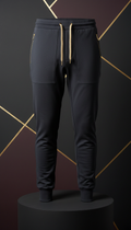 Tailored Joggers With Gold Piping