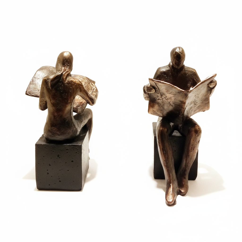 Gold Plated Decorative Figurine – White Background
